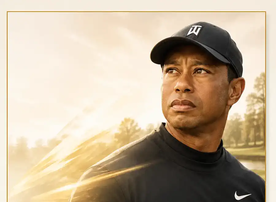 Tiger Woods spotlight artwork