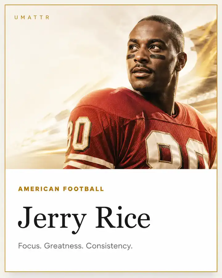 Jerry Rice athlete spotlight portrait