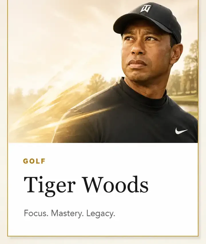 Tiger Woods athlete spotlight portrait