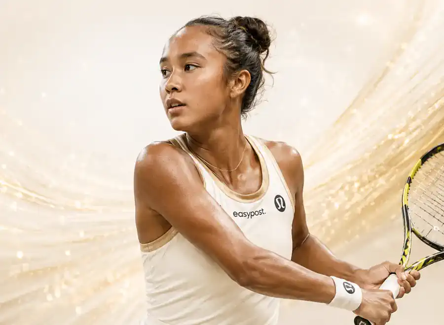 Leylah Fernandez UMATTR gold athlete spotlight artwork.
