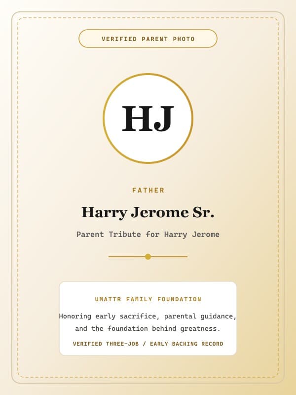 Harry Jerome Sr. public family image