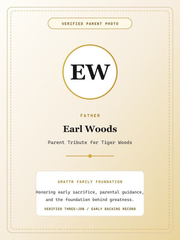 Earl Woods public family image