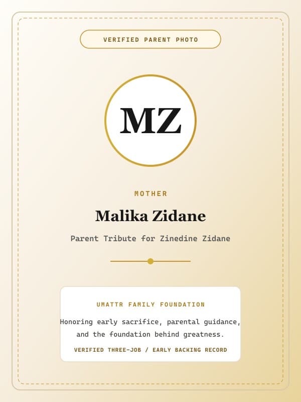 Malika Zidane public family image