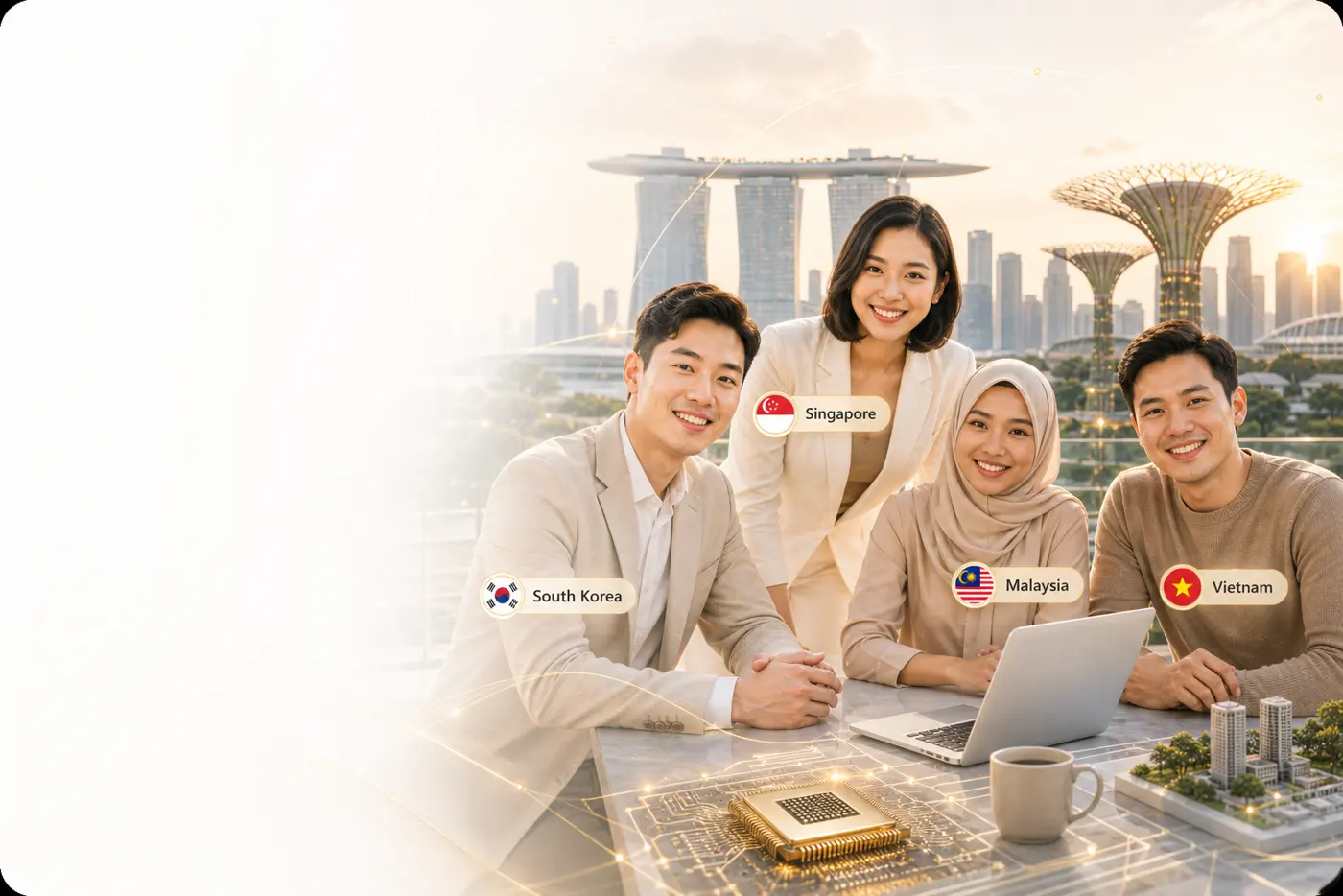 Singapore, Malaysia, Vietnam, and South Korea learners represented in a regional UMATTR interest list