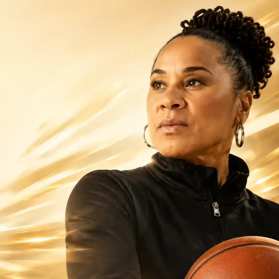 Dawn Staley symbolic UMATTR athlete spotlight artwork