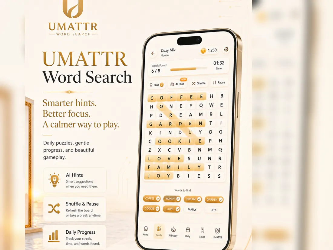 UMATTR Word Search app preview